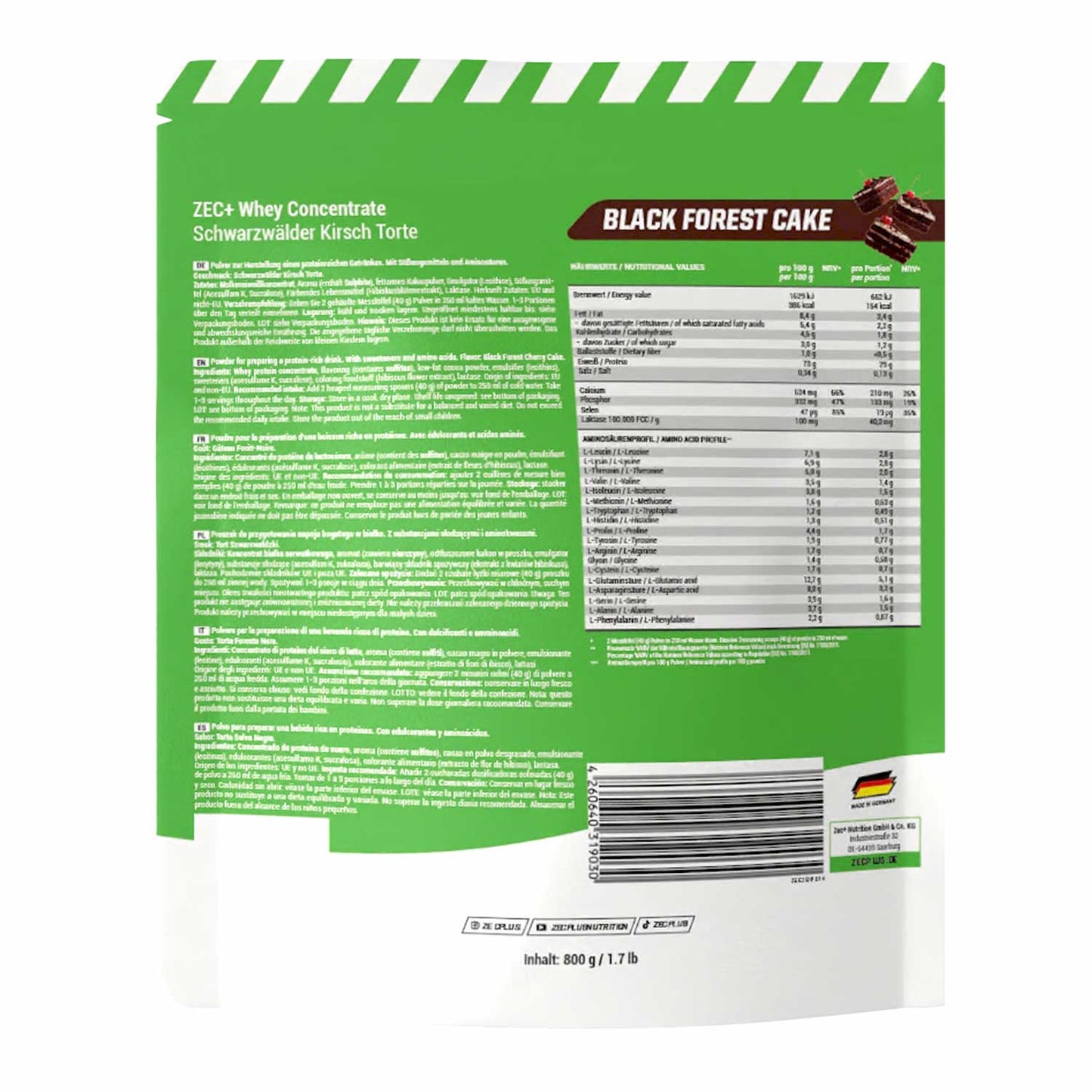 ZEC+ CONCENTRADO DE SUERO 800g