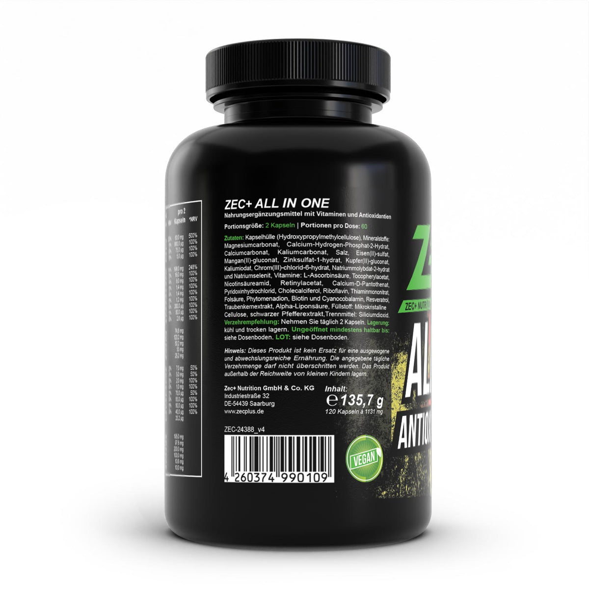 ZEC+ ALL IN ONE | Vitamine & Antiossidanti | 120 capsule