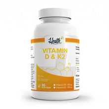 HEALTH+ VITAMINA D3 & K2 90 cápsulas 