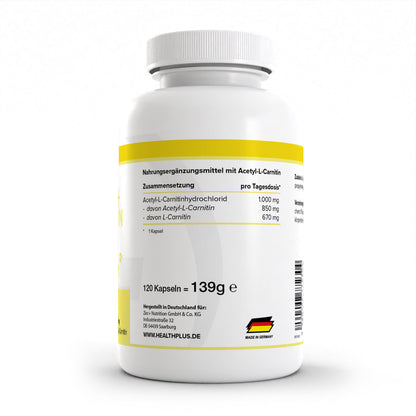 HEALTH+ ACETIL-L-CARNITINA 120 cápsulas 