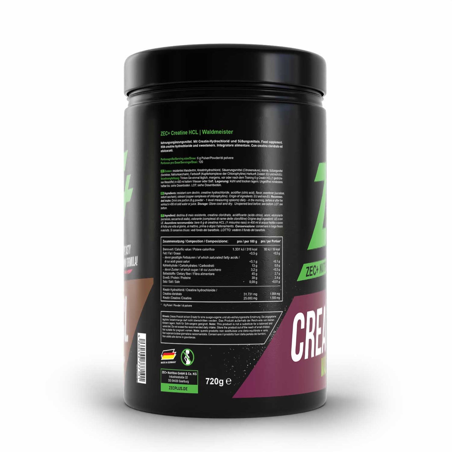 ZEC+ CREATINA HCL 720g 