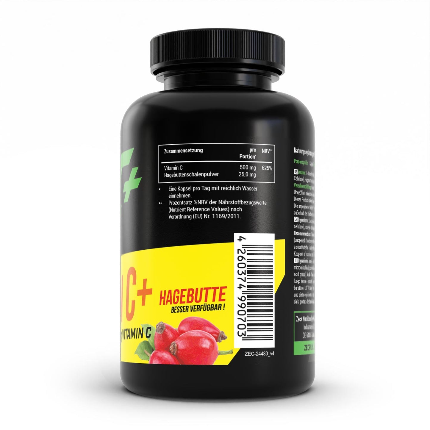 ZEC+ VITAMINA C + ROSA CANINA 240 cápsulas 