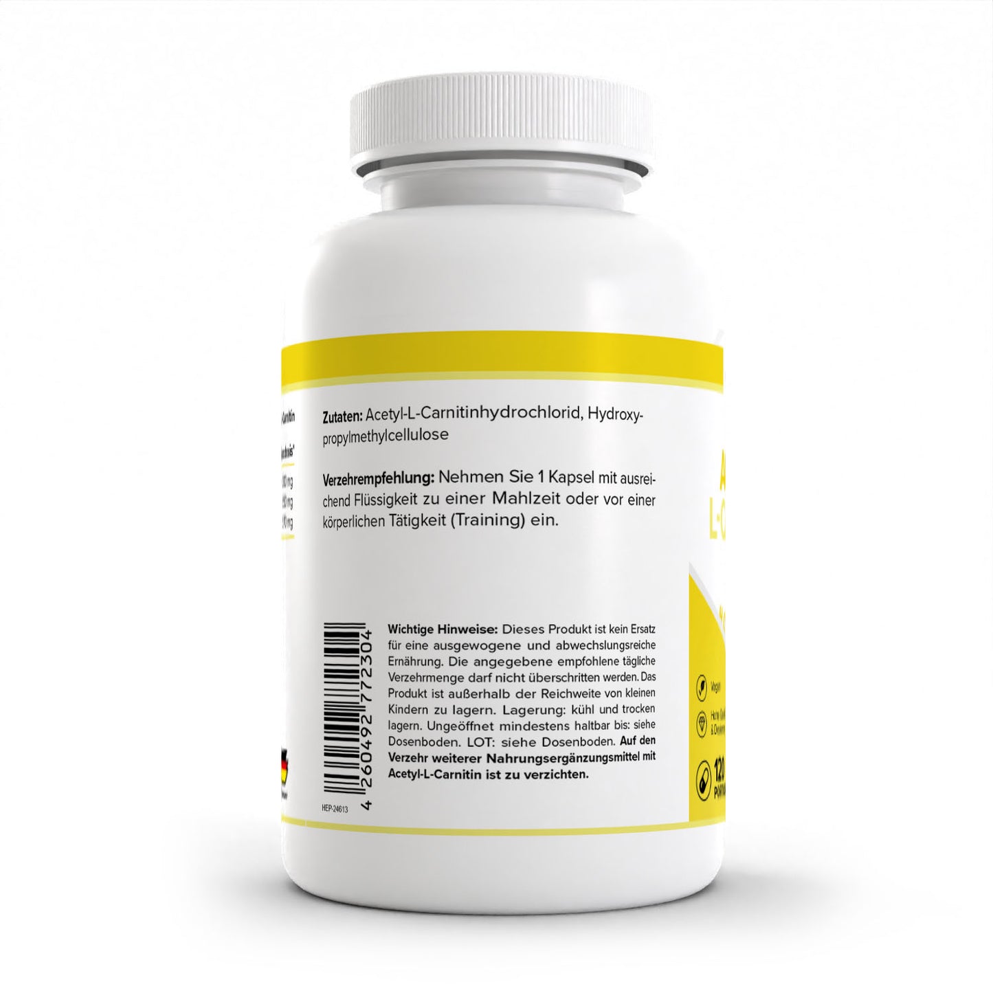 HEALTH+ ACETIL-L-CARNITINA 120 cápsulas 