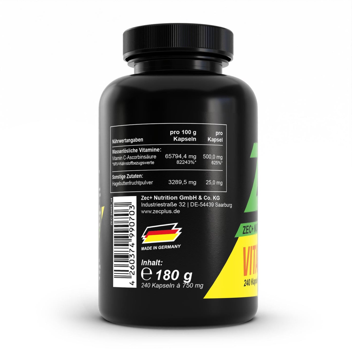 ZEC+ VITAMINA C + ROSA CANINA 240 cápsulas 