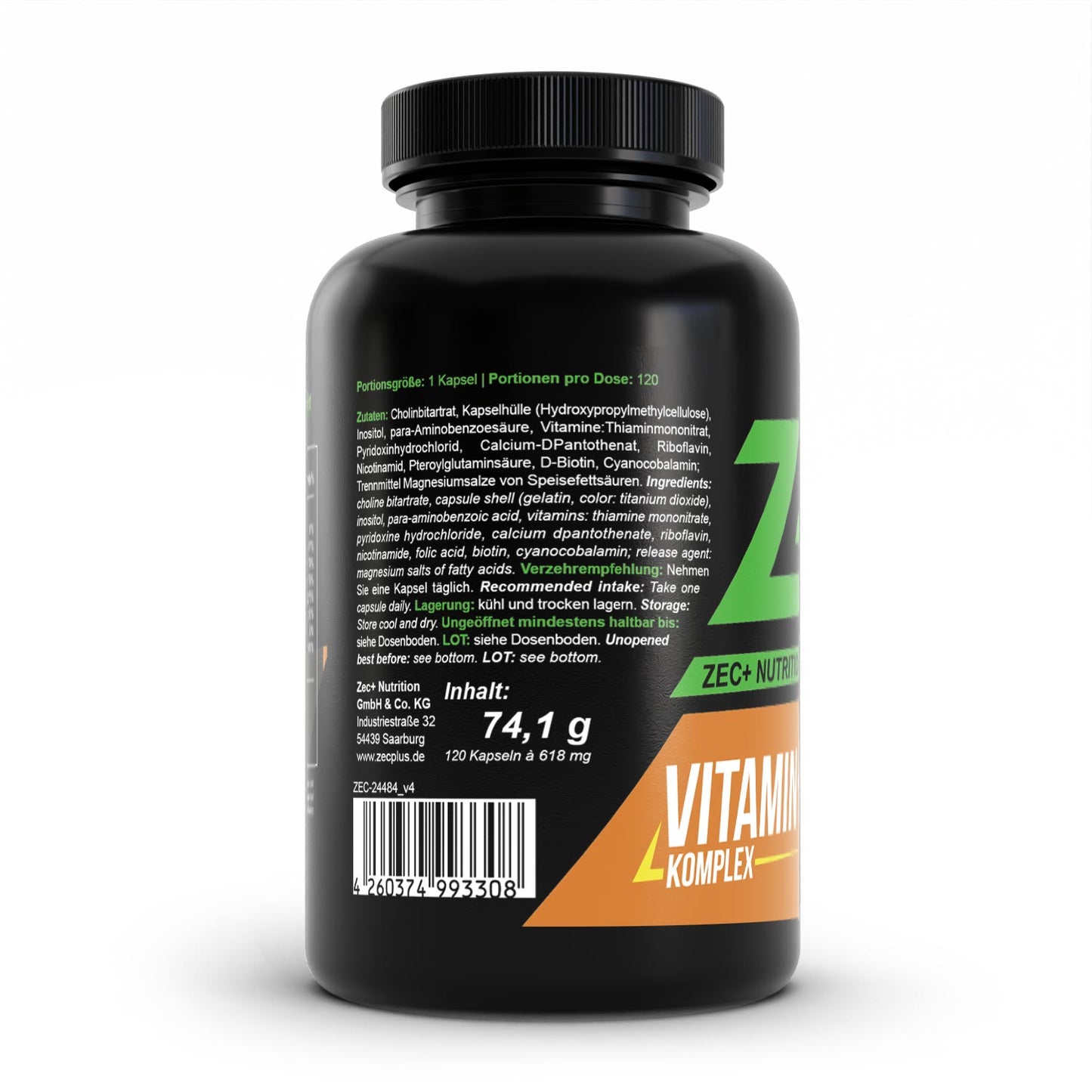 ZEC+ VITAMINA B 25, 120 cápsulas 