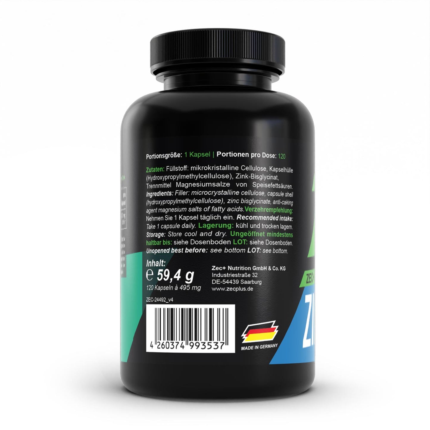 ZEC+ ZINC BISGLICINATO 120 cápsulas 