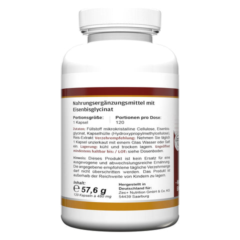 HEALTH+ BISGLICINATO DE HIERRO 120 cápsulas 