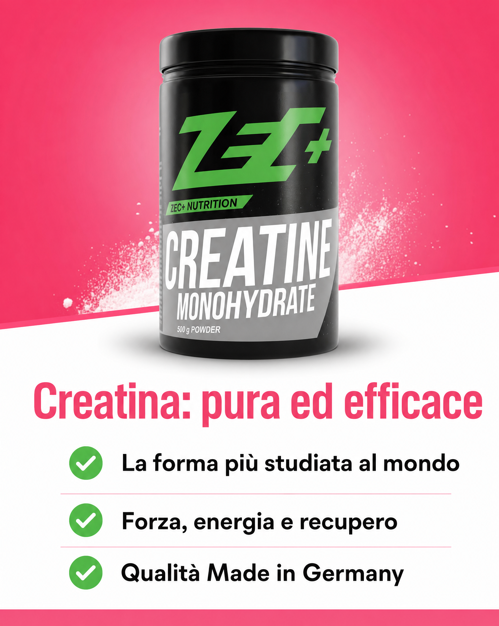 Creatina Monoidrato: pura ed efficace