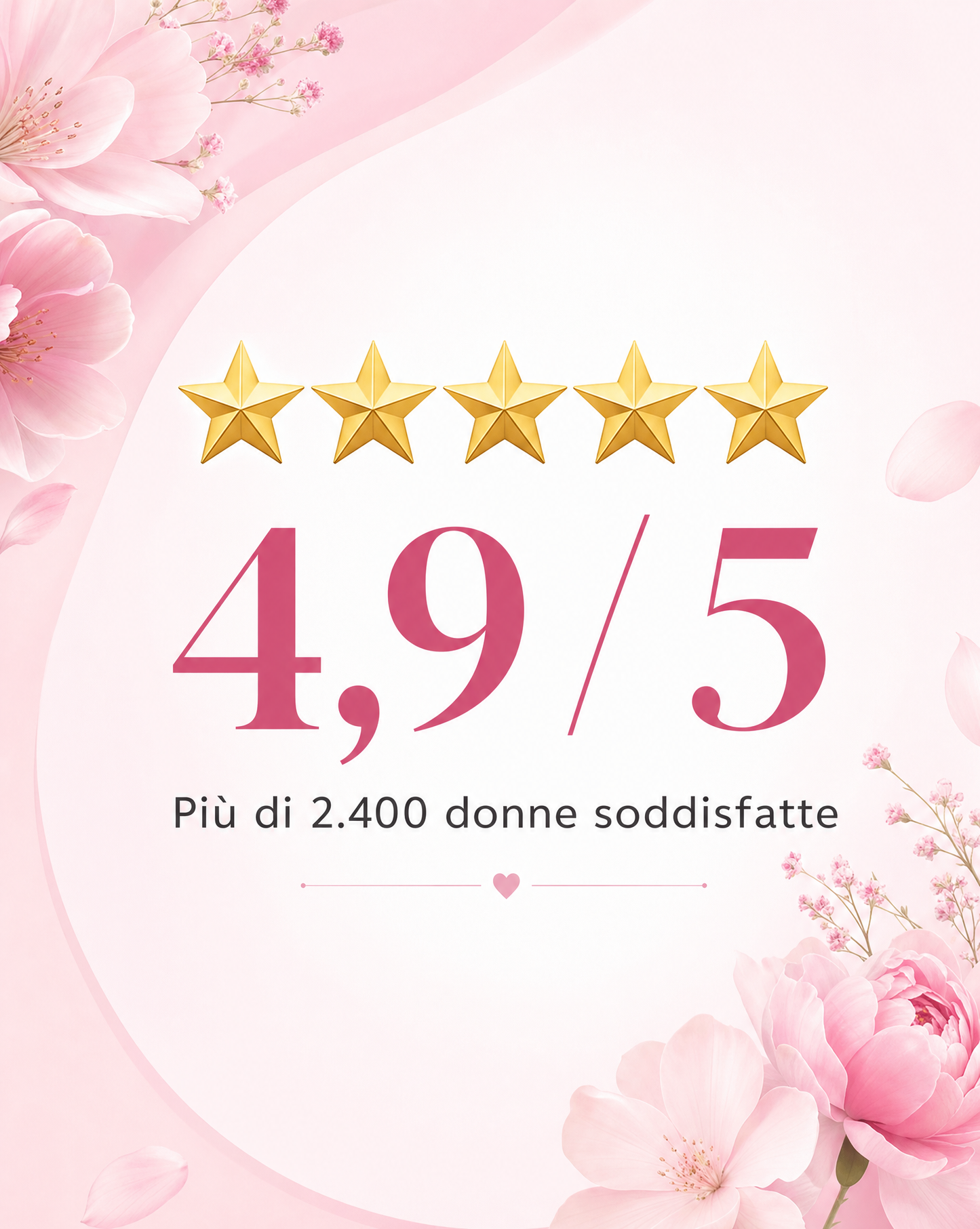 4,9 su 5 - 2.400 donne soddisfatte