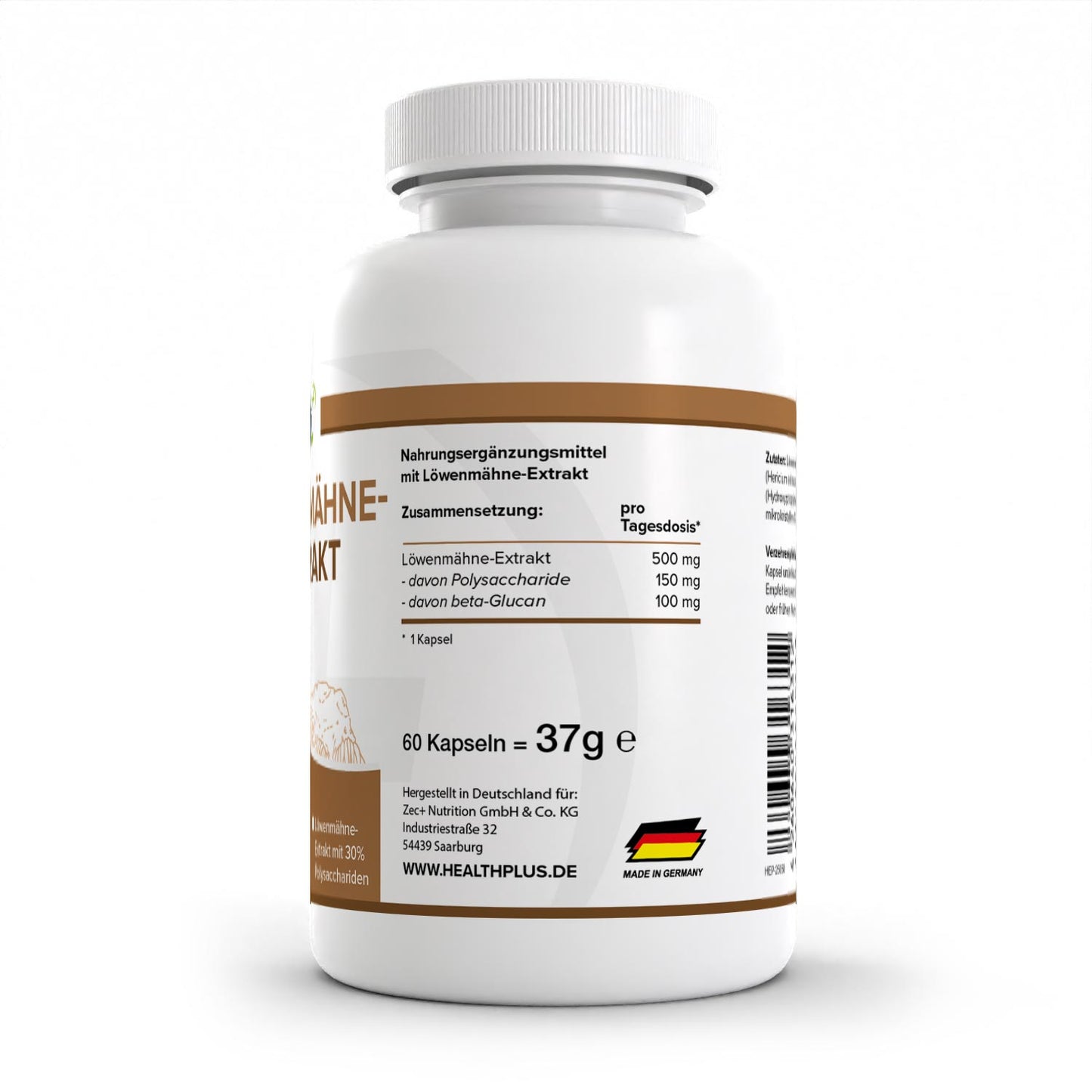 HEALTH+ EXTRACTO DE MELENA DE LEÓN 60 cápsulas 