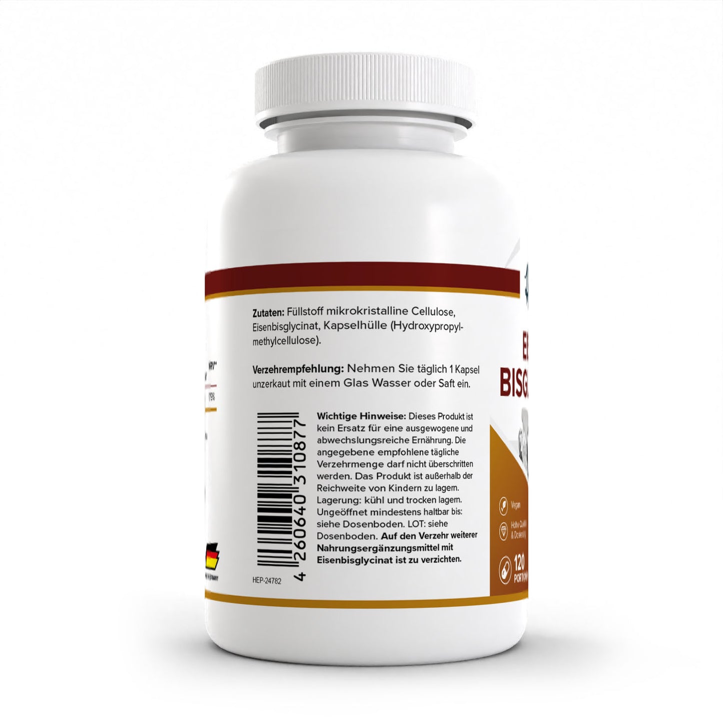 HEALTH+ BISGLICINATO DE HIERRO 120 cápsulas 