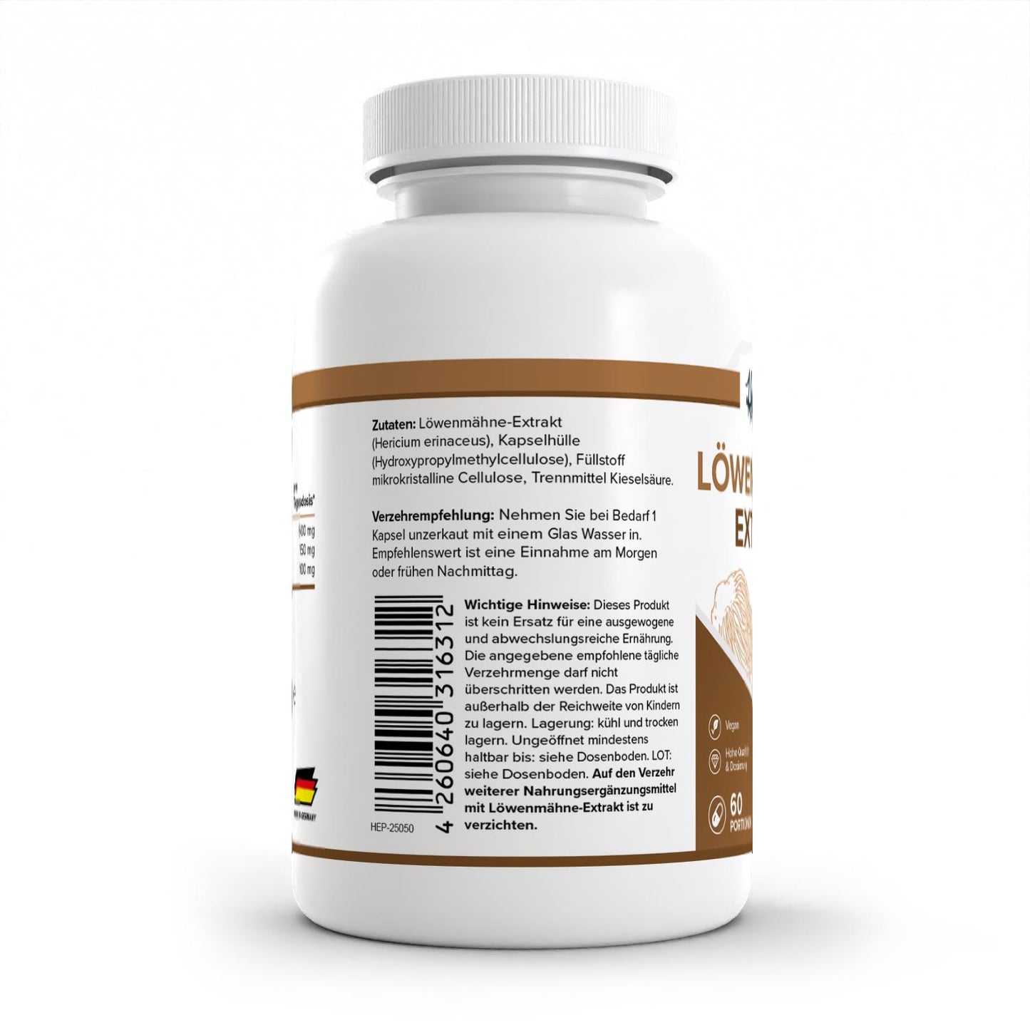 HEALTH+ EXTRACTO DE MELENA DE LEÓN 60 cápsulas 