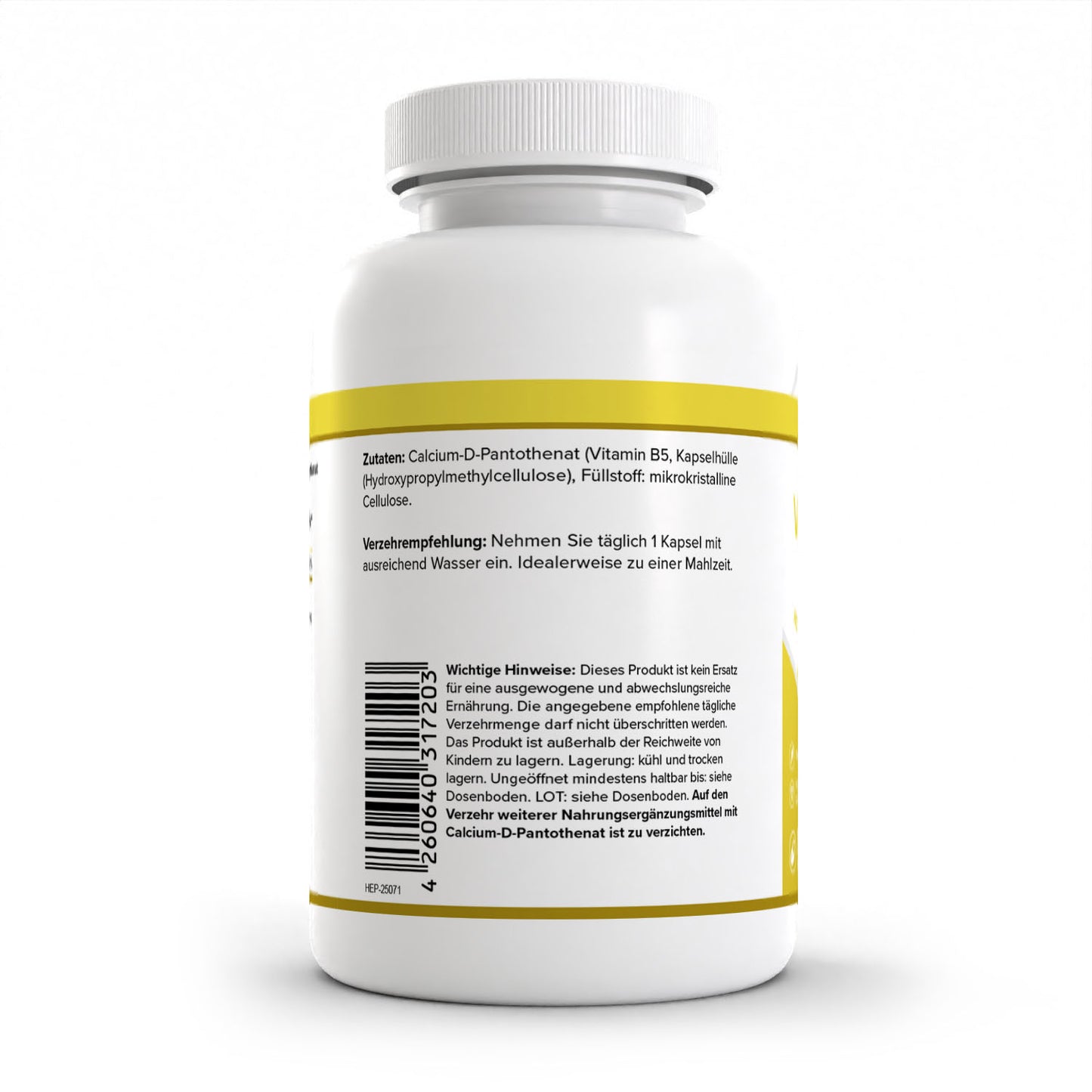 HEALTH+ VITAMINA B5 120 cápsulas 