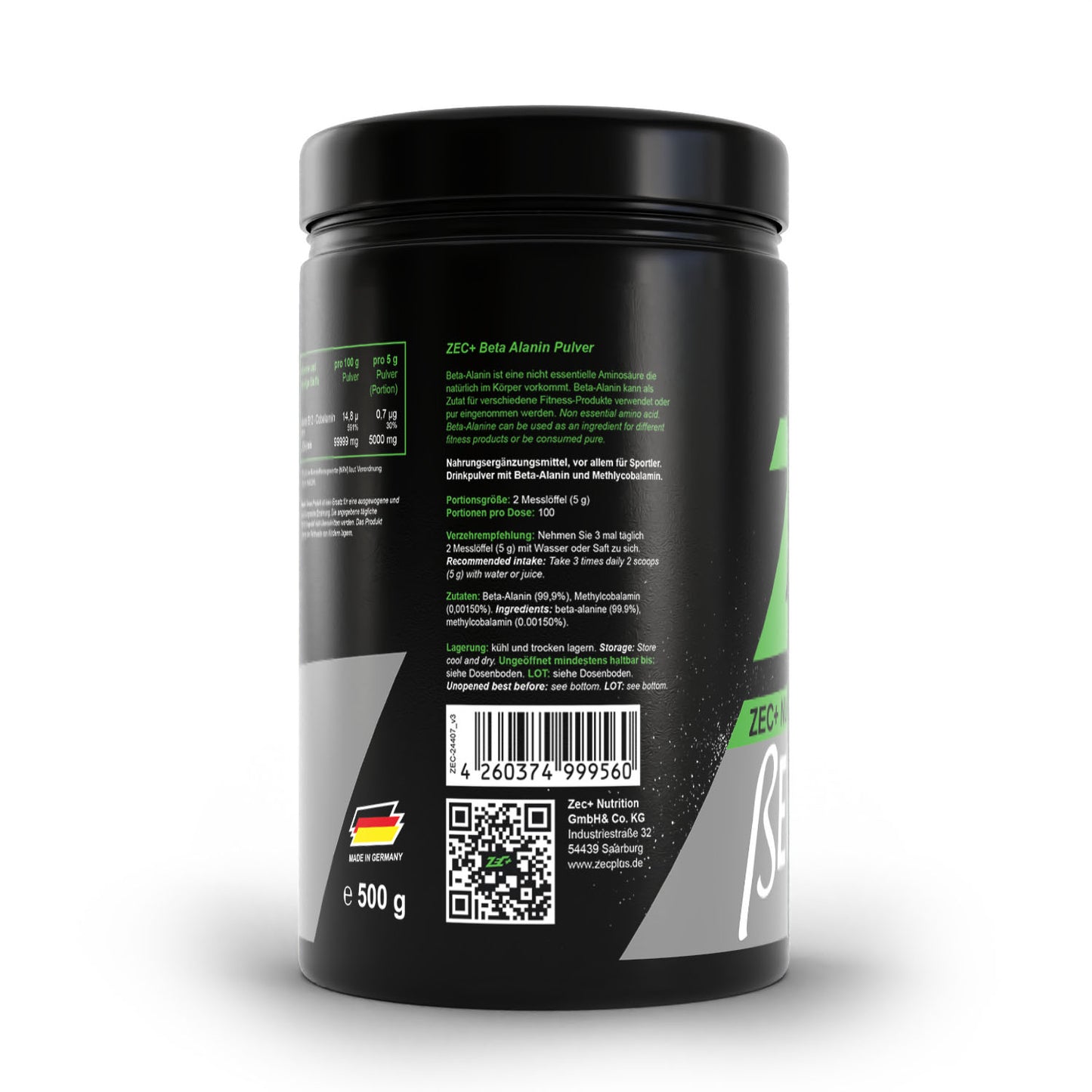 ZEC+ BETA ALANINA in polvere | 500g